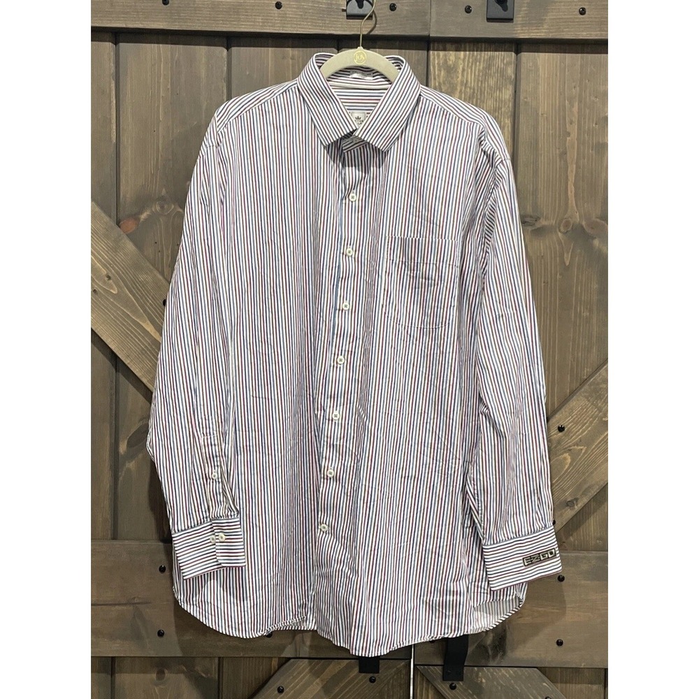 PETER MILLAR Rainbow‎ Striped Button Up Long Sleeves Shirt 100% Cotton Men's XXL